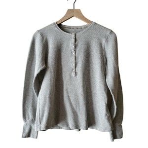 L.L. Bean Waffle Knit Long Sleeve Henley - Size M